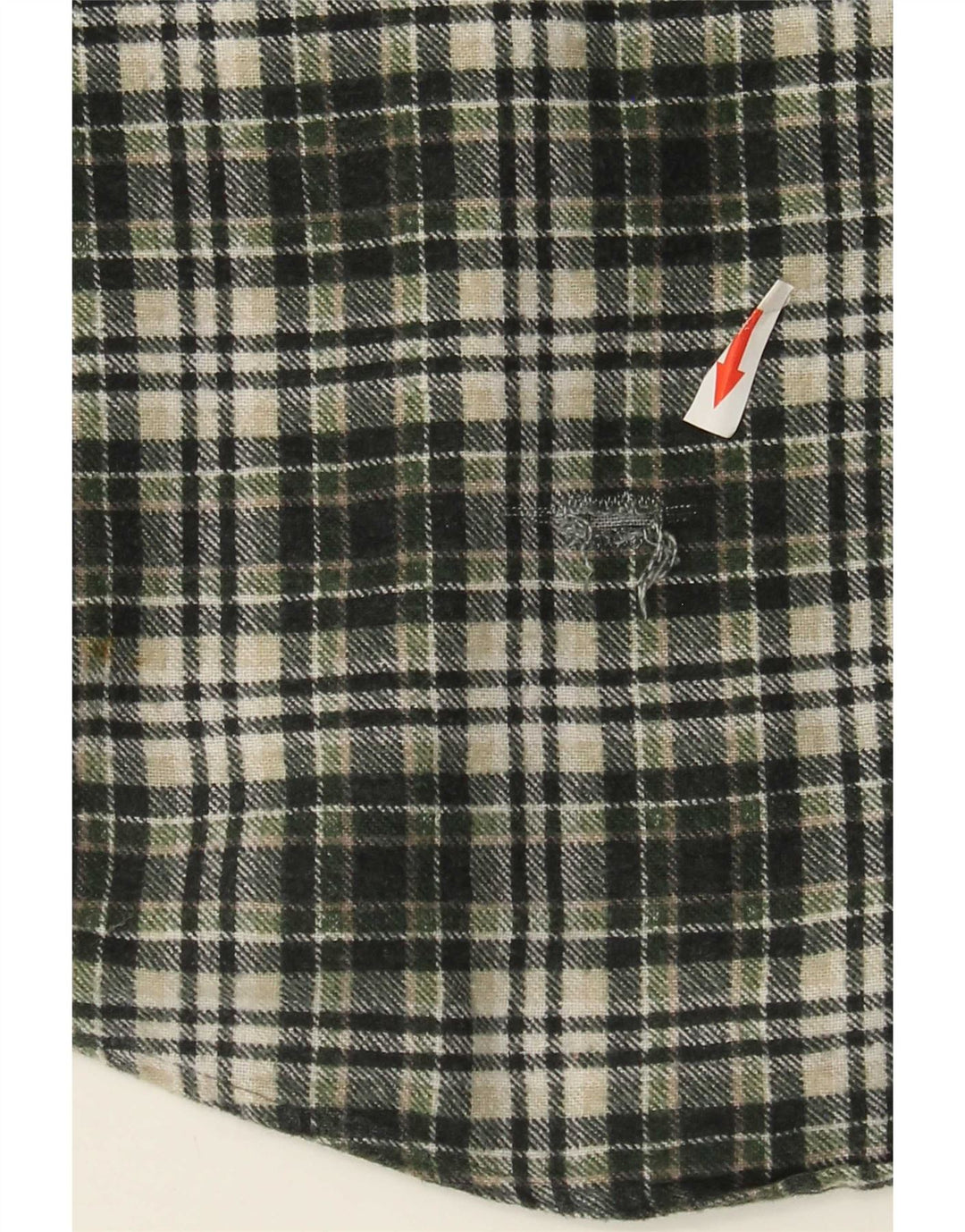 vintage Chemise en flanelle pour hommes Grand coton à carreaux verts