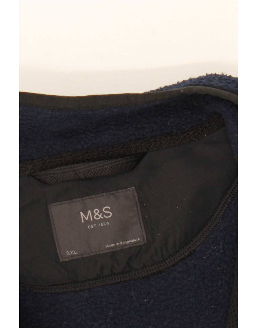 Marks & Spencer Veste polaire pour homme UK 46 3XL Bleu marine Polyester