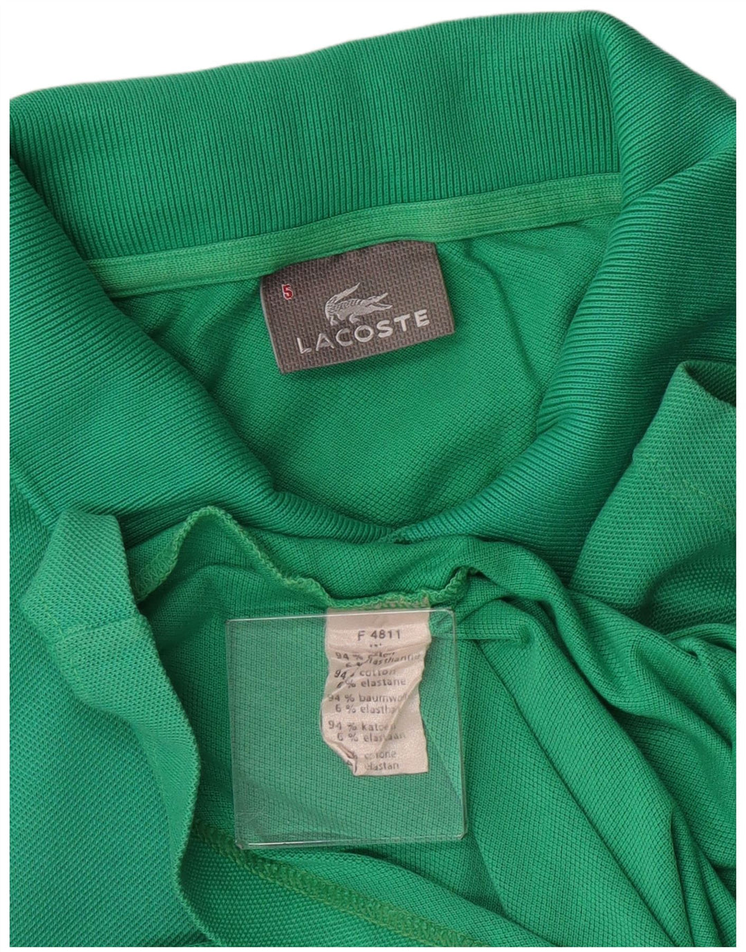 LACOSTE Polo Homme Taille 5 Grand Coton Vert