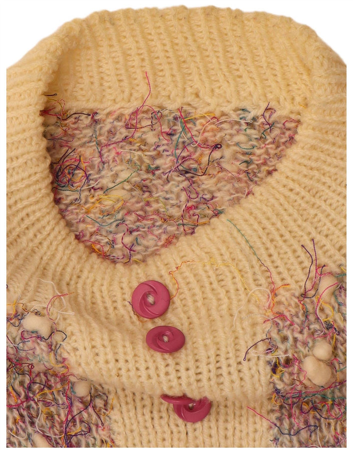 VINTAGE Pull col roulé femme UK 20 2XL multicolore moucheté