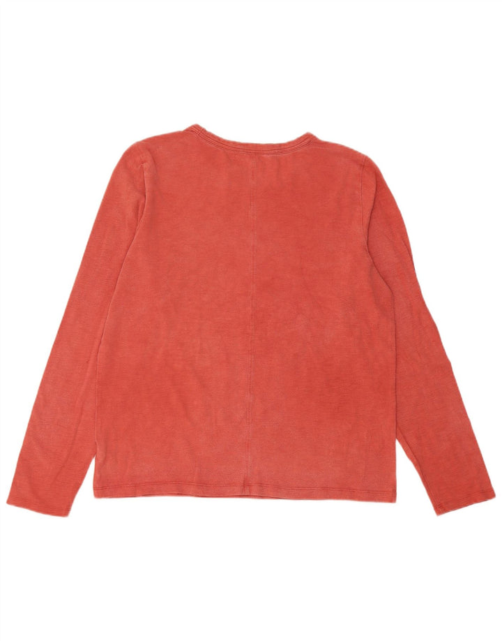 Gap Haut Femme Manches Longues UK 44 Large Rouge Coton