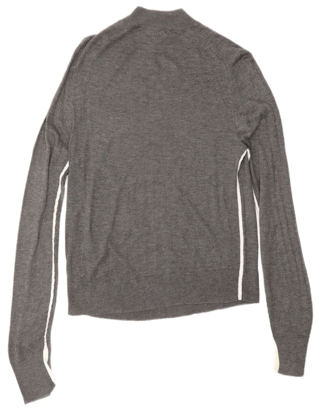 ZARA Pull à col roulé pour femme UK 12 Gris moyen Viscose