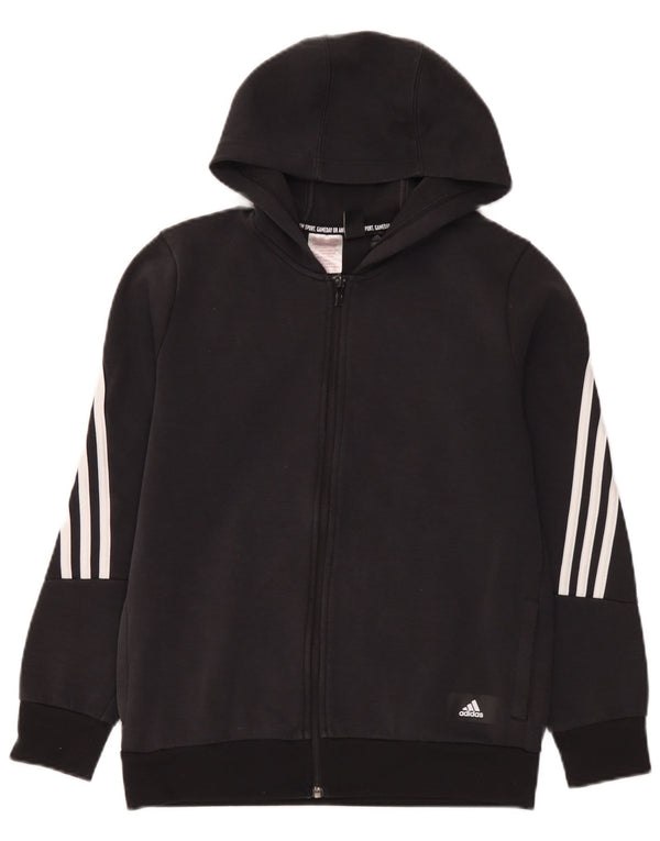 Adidas Pull à capuche zippé garçon 13-14 ans Noir Coton