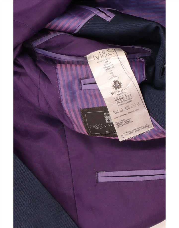 Marks & Spencer Veste blazer à 2 boutons pour homme UK 40 Grande laine bleu marine
