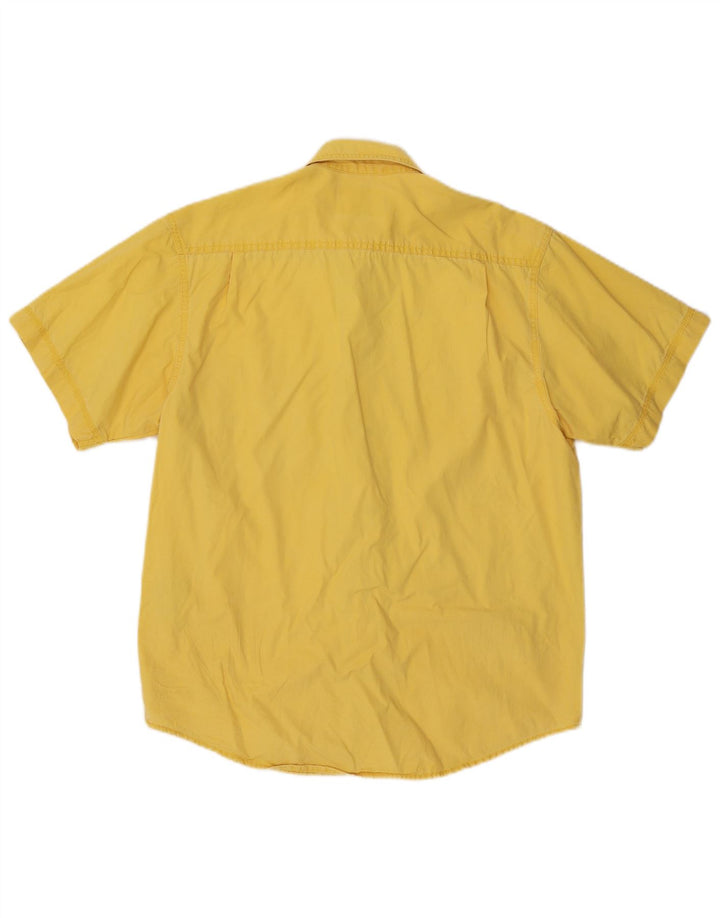 Wrangler Chemise à manches courtes pour homme Petit coton jaune