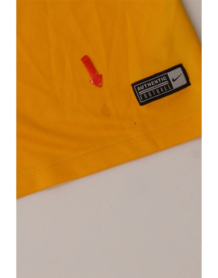 Nike Hommes Dri Fit T-Shirt Haut Jaune Moyen Colorblock Polyester