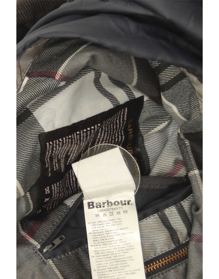 Barbour Veste en coton ciré pour femme UK 10 Petit coton bleu marine