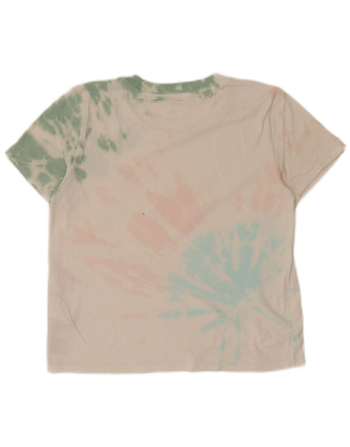 Levi's T-Shirt Femme UK 44 Coton Tie Dye Blanc Moyen