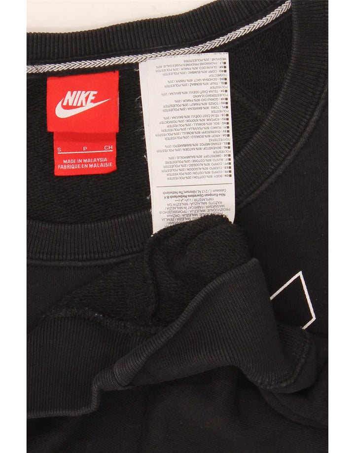 Nike Sweat-shirt court surdimensionné pour femme UK 10 Petit Noir
