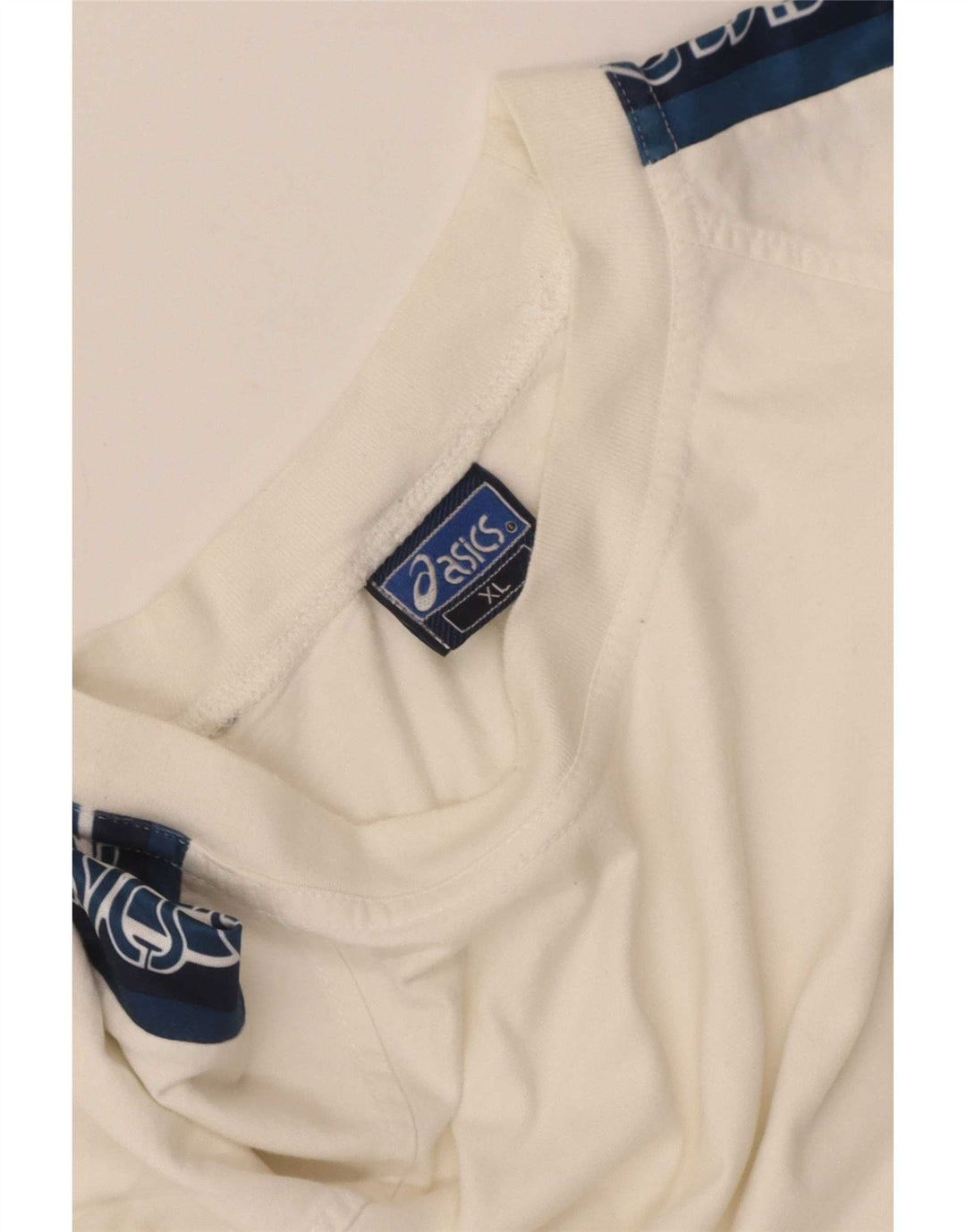 Asics T-Shirt Graphique Homme XL Blanc Colorblock