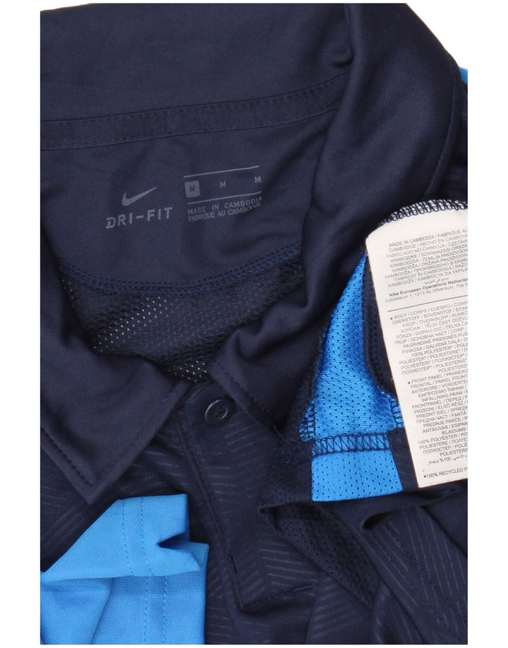 Nike Polo Dri Fit pour homme en polyester color block bleu marine moyen