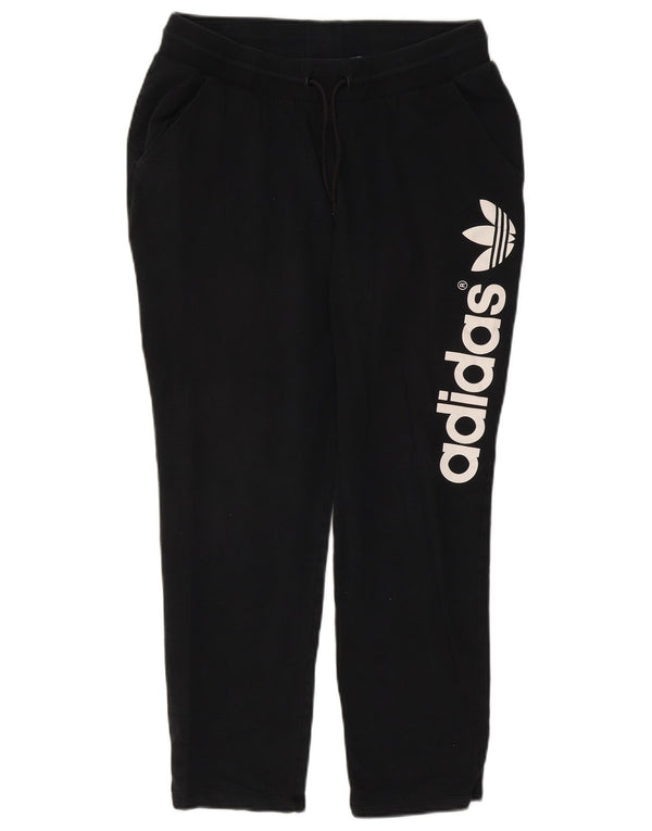 Adidas Pantalon de survêtement graphique pour femme UK 18 XL Noir Coton