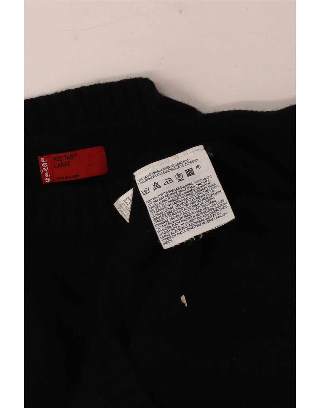 Levi's Pull Col Ras-du-Cou Homme Large Noir Laine d'Agneau