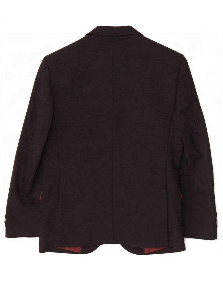 Marks & Spencer Veste blazer slim à 2 boutons pour homme UK 36 Petite laine noire