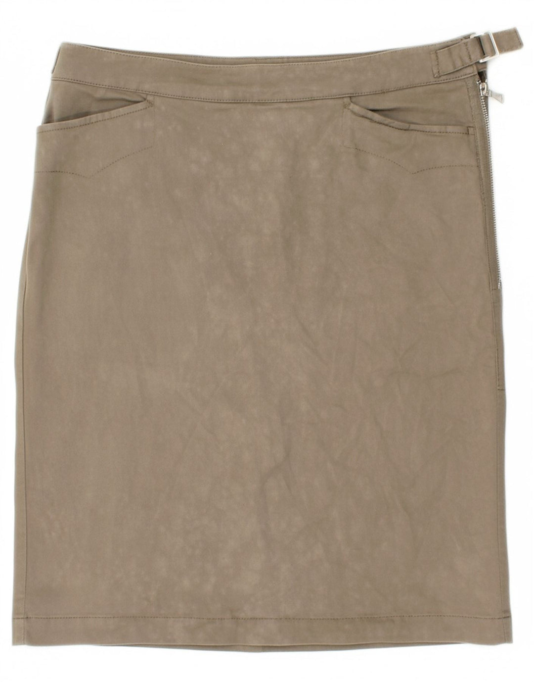 TRUSSARDI Womens Straight Skirt IT 44 Medium W32  Grey Cotton