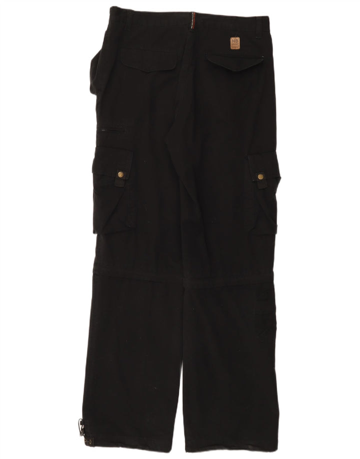Pantalon cargo droit vintage pour hommes W33 L33 Noir