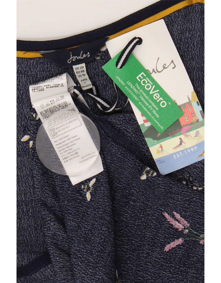 Joules Caraco à motif abstrait pour femme UK 20 2XL Bleu marine Viscose
