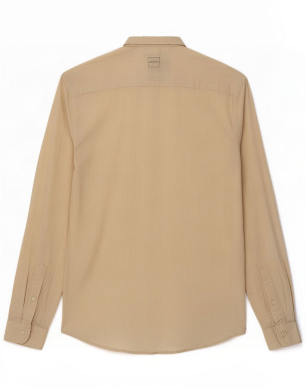 Zara Chemise Homme Small Beige Coton