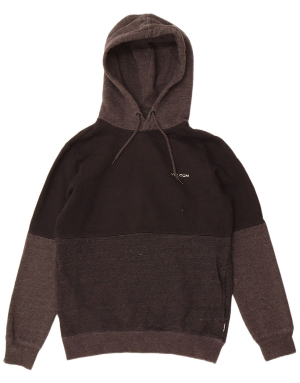Volcom Pull à capuche pour homme en coton color block noir Small
