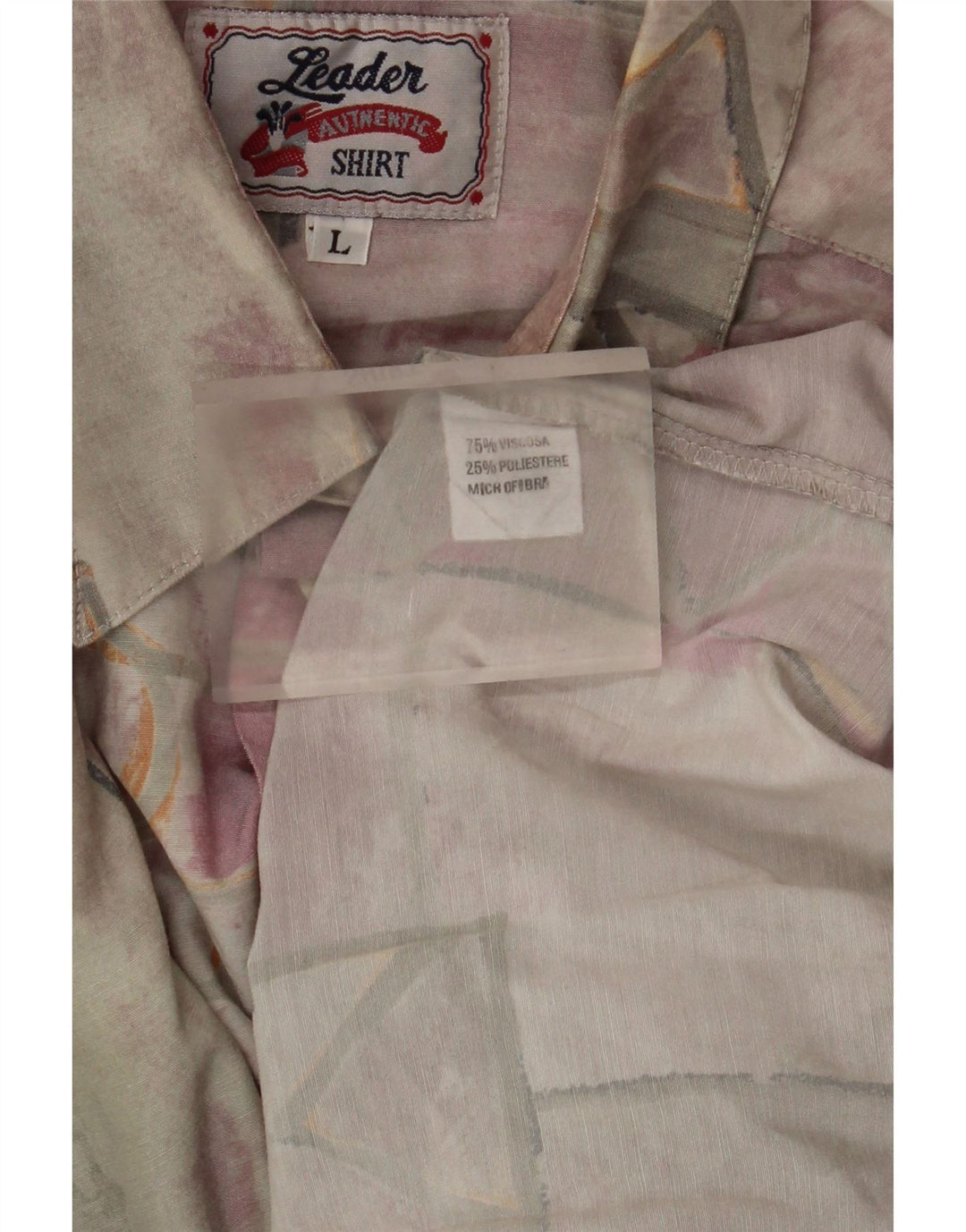 Leader Chemise Homme Large Patchwork Multicolore Viscose