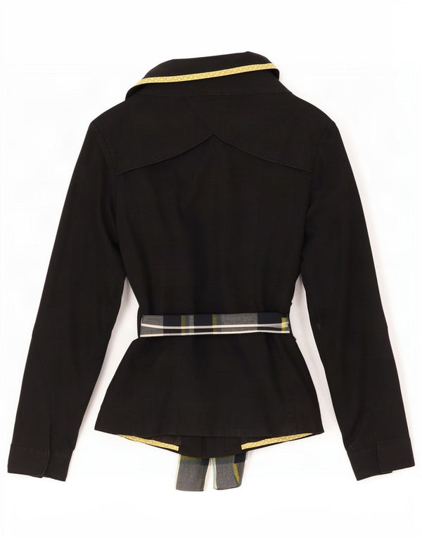 Vila Manteau court pour femme UK 10 Petit coton noir