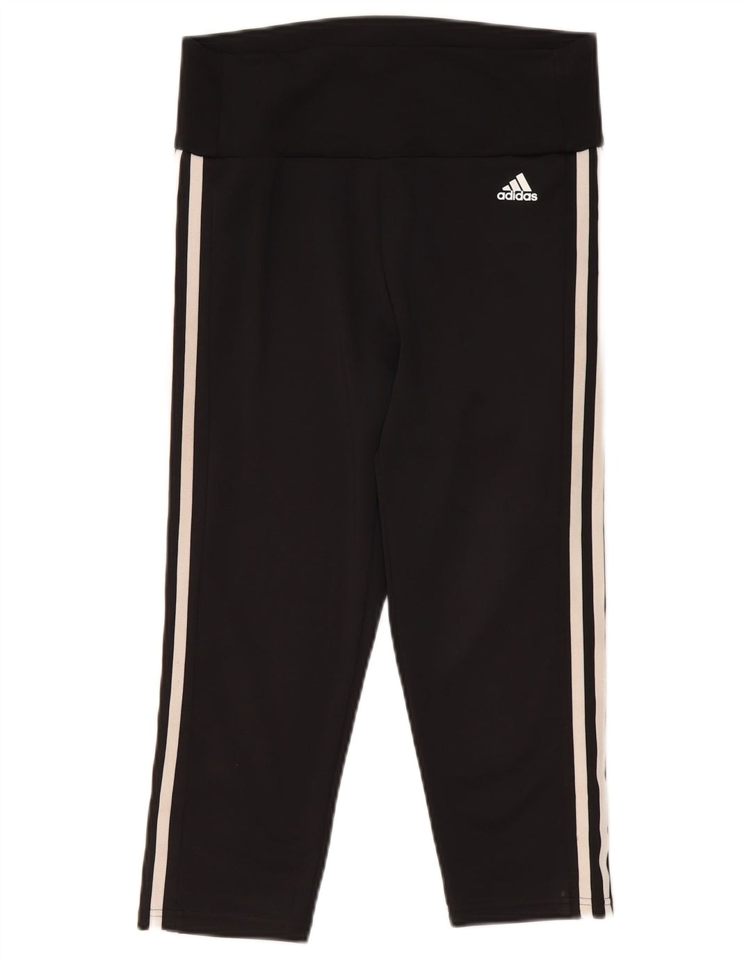 Adidas Femmes Aeroready Capri Leggings UK 12/14 Moyen Noir Polyester