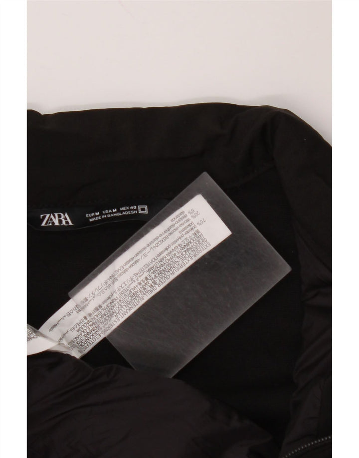 ZARA Veste matelassée homme UK 38 Medium Noir Polyester