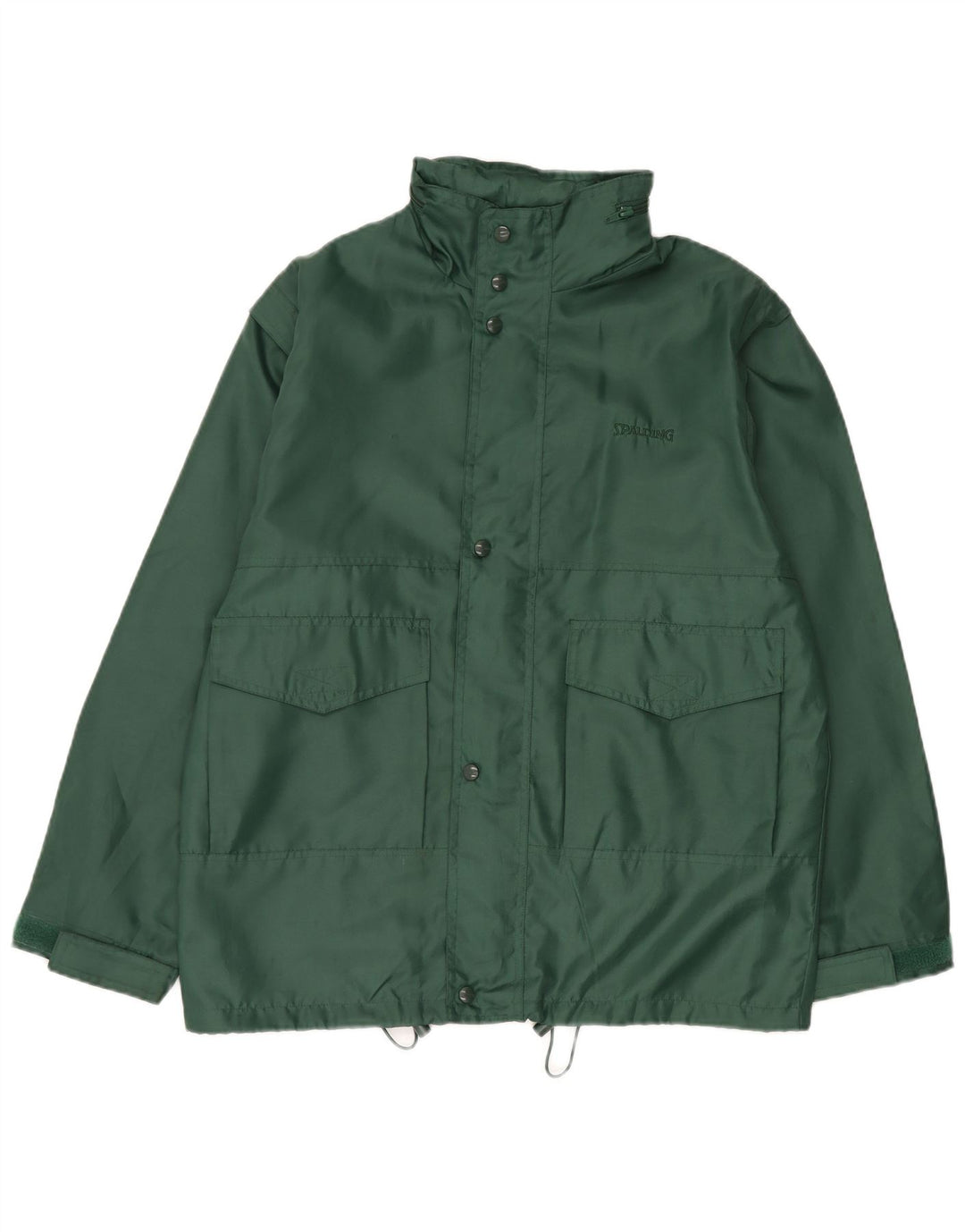 Spalding Veste de pluie à capuche coupe ample pour homme UK 38 Vert moyen Polyamide