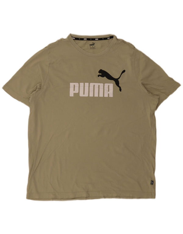 Puma T-Shirt Graphique Top 2XL Homme Kaki