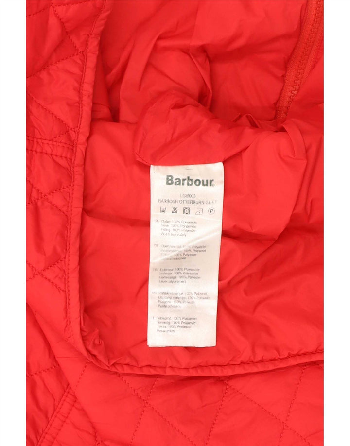 Barbour Gilet matelassé pour femme UK 14 Large Rouge Polyamide
