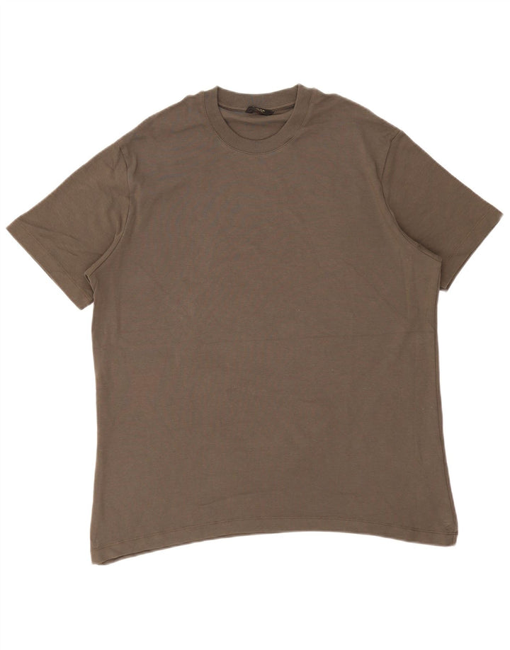 Massimo Dutti T-Shirt Homme Haut Large Gris Coton