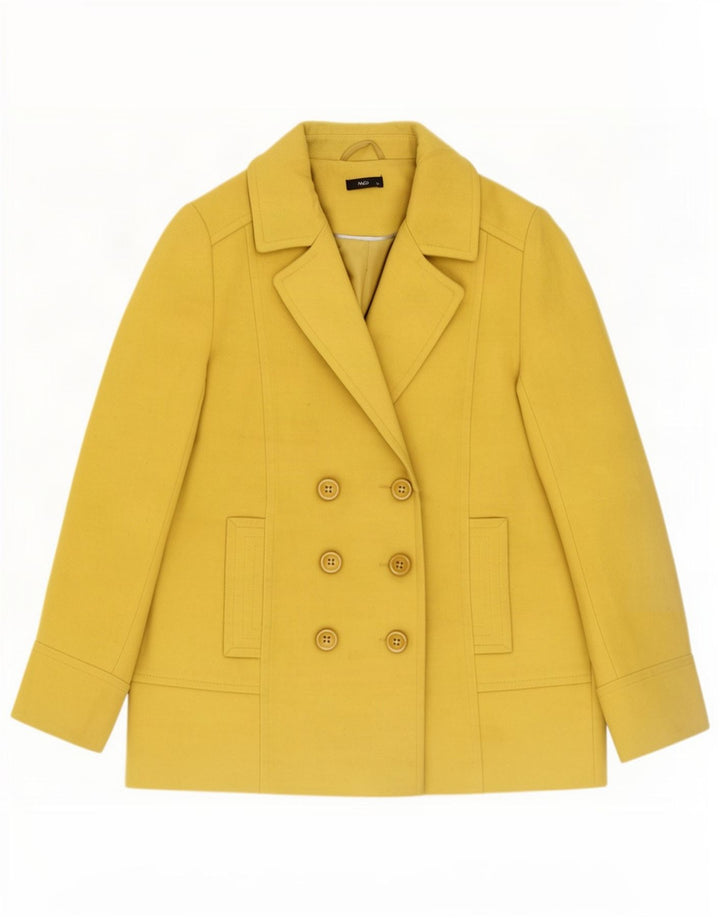 M&Co Veste blazer croisée pour femme UK 12 Jaune moyen Polyester