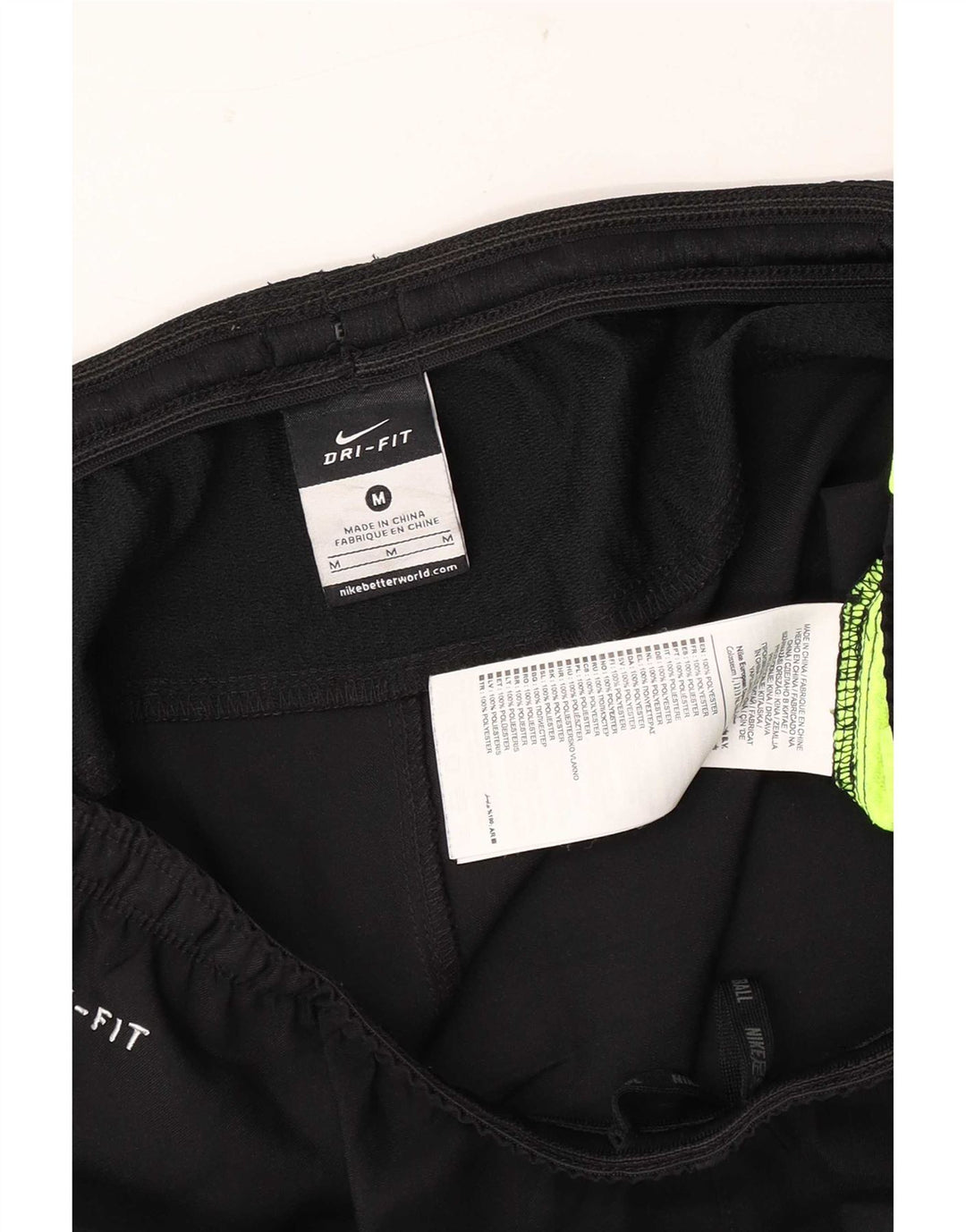 Nike Short de sport Dri Fit pour homme en polyester color block noir moyen