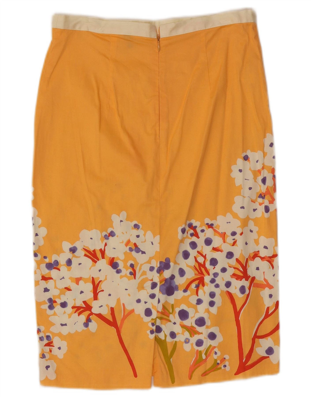 Benetton Jupe Crayon Femme W28 Jaune Moyen Floral