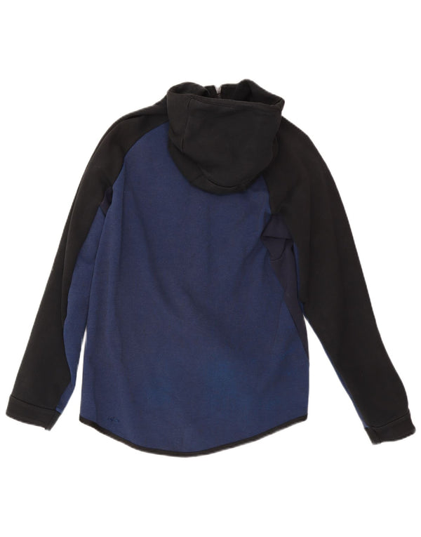 Nike Pull à capuche zippé pour homme Petit coton color block bleu marine