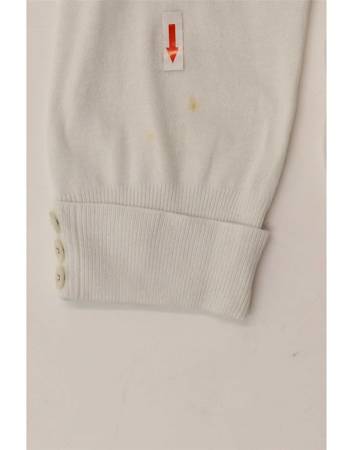 Marks & Spencer Pull cardigan court à manches 3/4 pour femme UK 12 Blanc moyen