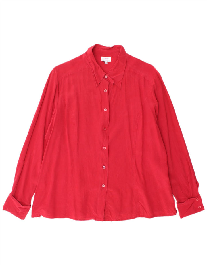 cherie Chemisier Femme IT 50 XL Soie Rouge