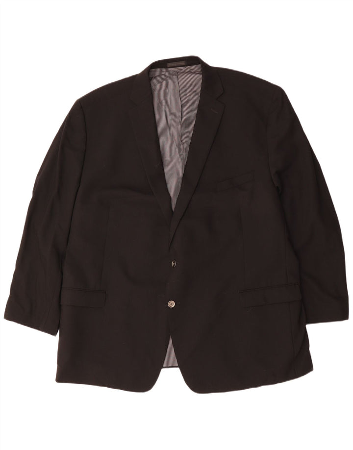 CALVIN KLEIN Veste Blazer 2 Boutons Homme IT 54 2XL Laine Noir
