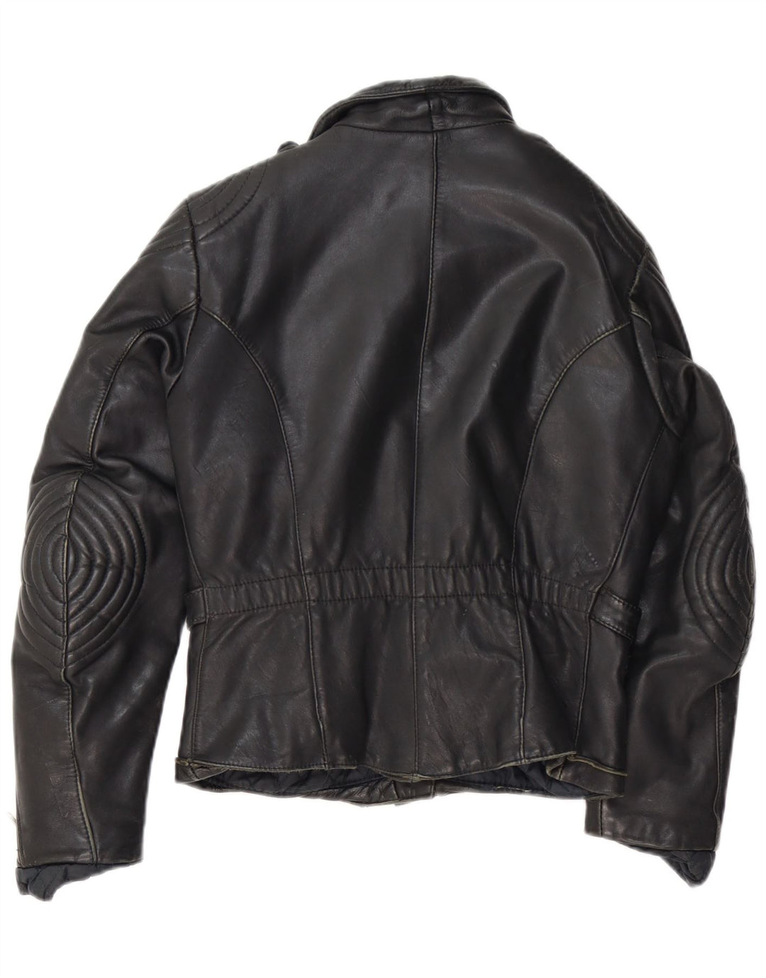 Veste motard en cuir femme vintage IT 44 Cuir noir moyen