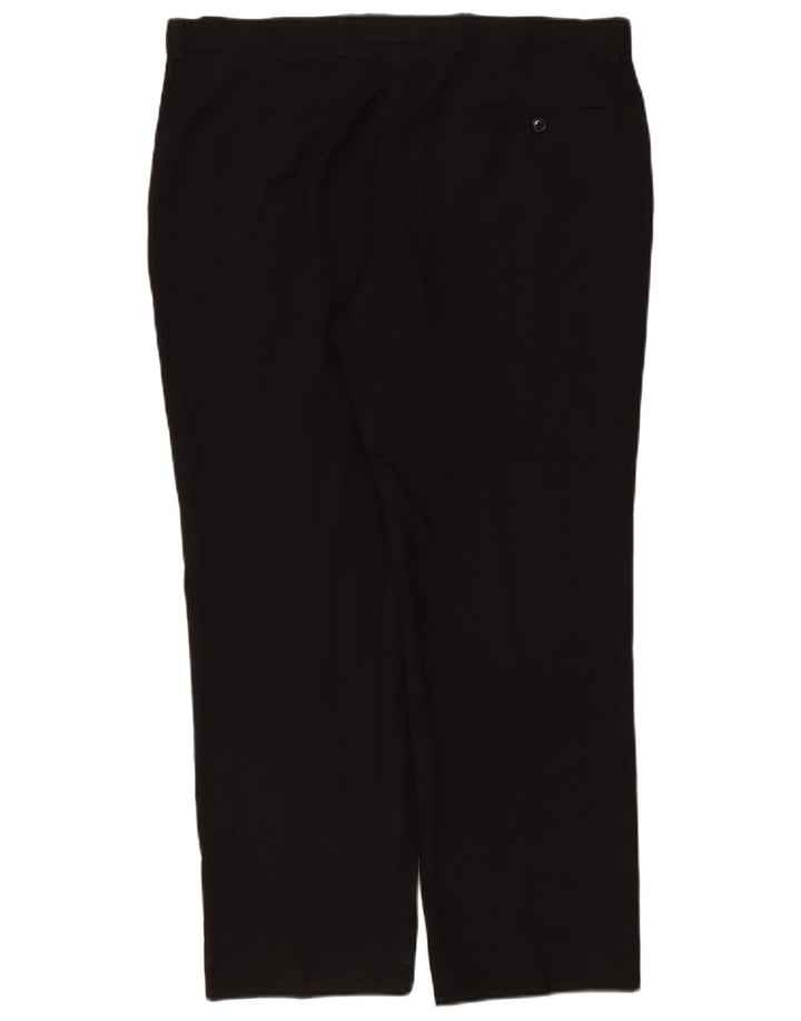 Marks & Spencer Pantalon de costume coupe ajustée pour homme W38 L29 Noir Polyester
