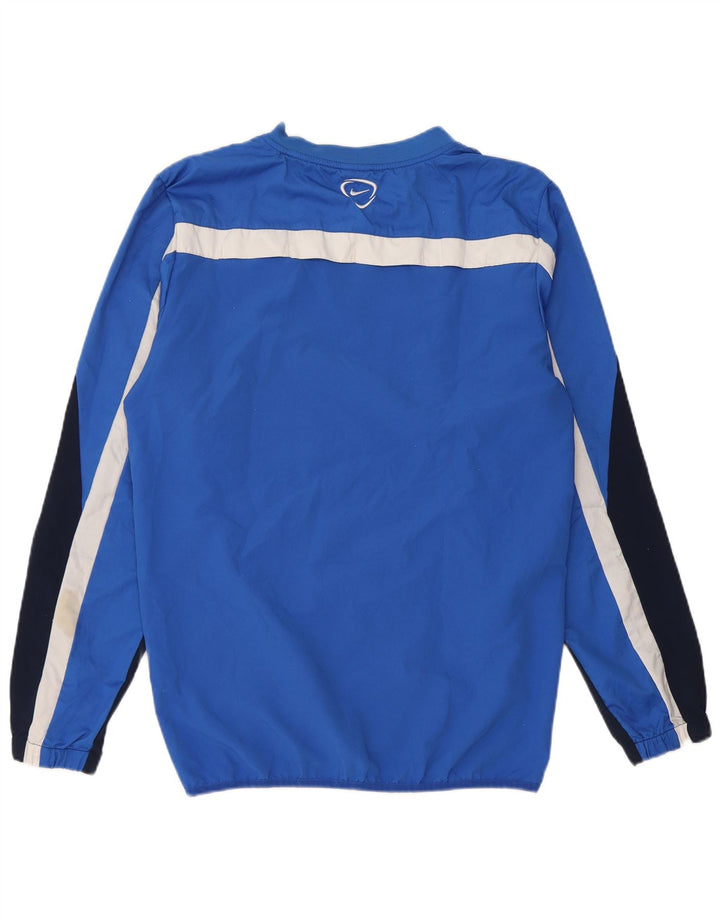 NIKE Haut de Survêtement Dri Fit Pull Homme Bleu Moyen Colorblock