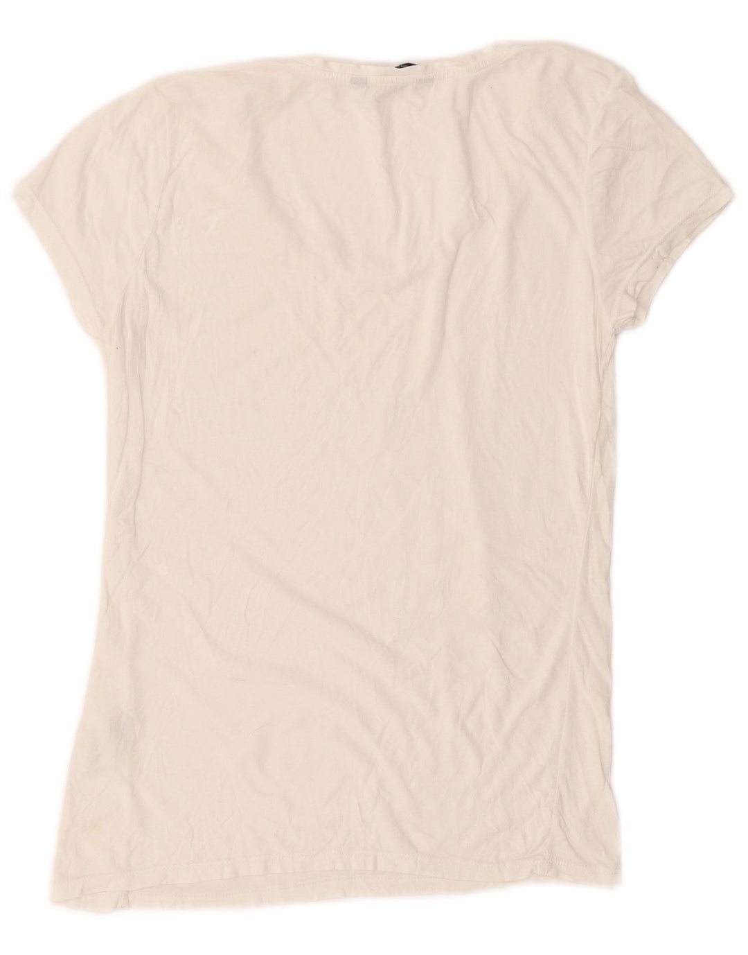 French Connection T-Shirt Femme Haut UK 10 Petit Coton Blanc