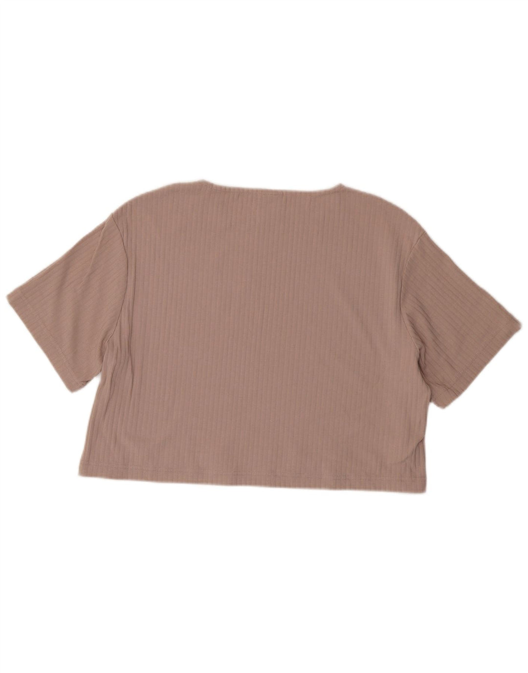 NIKE Femmes Crop Oversize T-Shirt Top UK 10 Petit Gris Coton