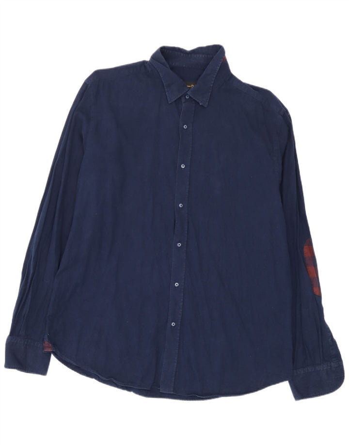 Massimo Dutti Chemise Homme XL Bleu Marine