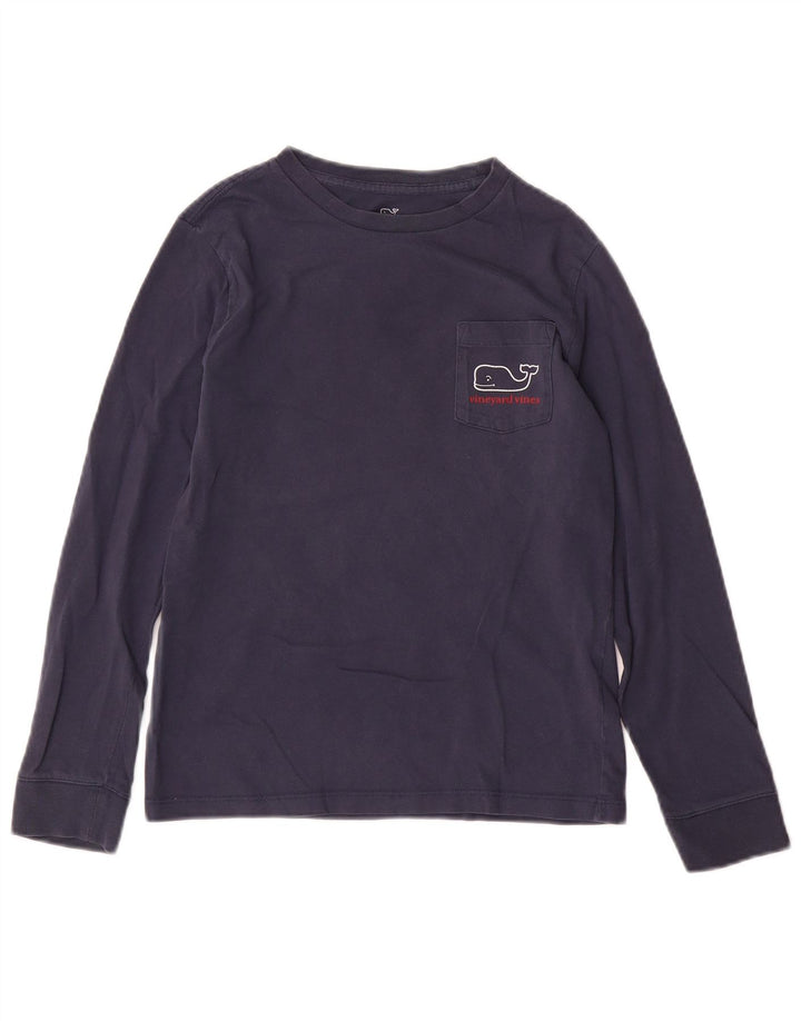 VINEYARD VINES Haut graphique à manches longues pour garçon 8-9 ans Petit Bleu Noël