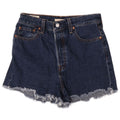 Levi's Short En Jean Ribcage Femme W29 Bleu Marine Moyen Coton