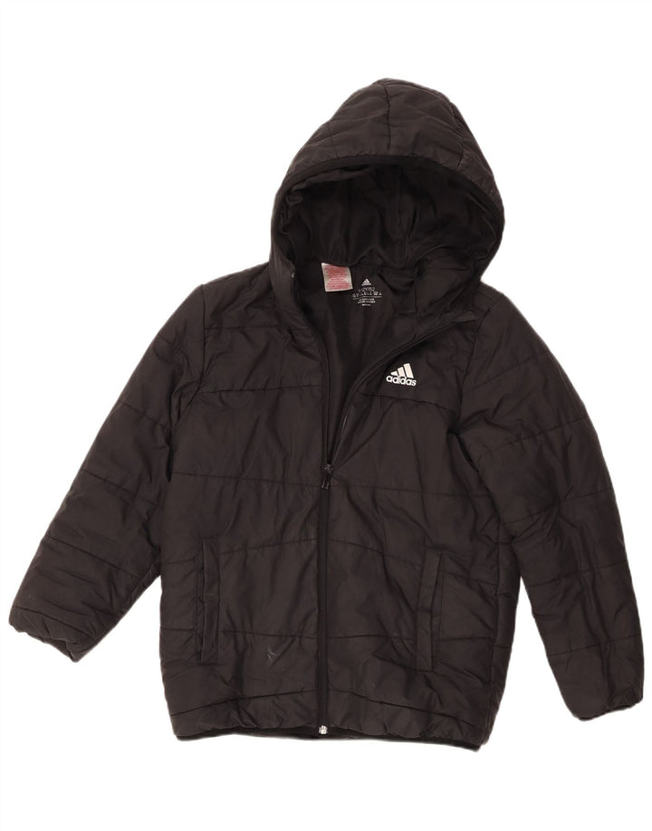 Veste matelassée à capuche Adidas Garçon 11-12 ans Noir Polyester