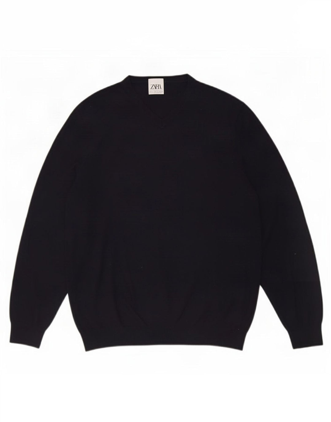Zara Pull col V pour homme Petit Bleu marine