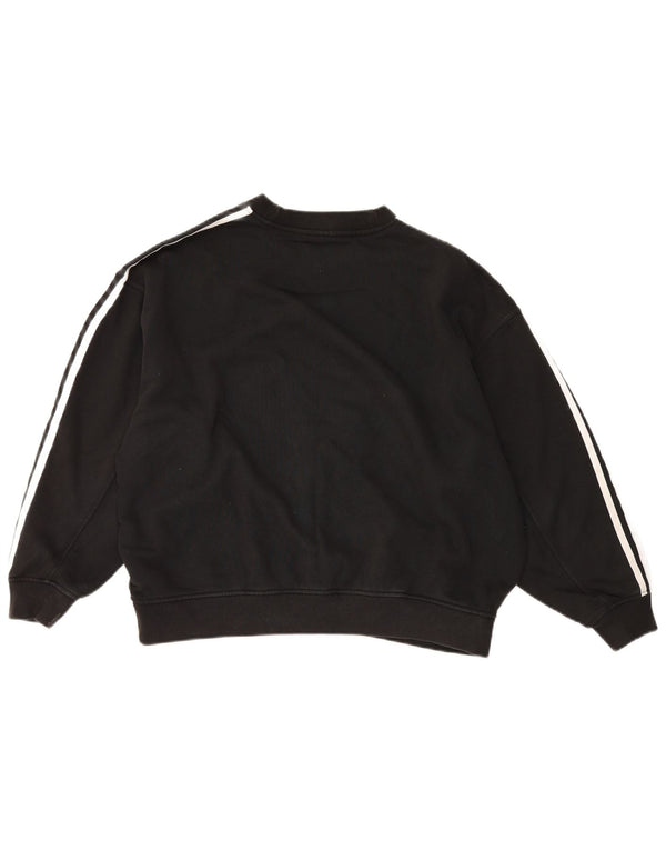 Adidas Sweat-shirt surdimensionné pour femme UK 6 XS Noir Coton
