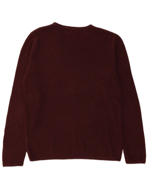 Jack & Jones Pull à col rond pour homme Taille L Bordeaux